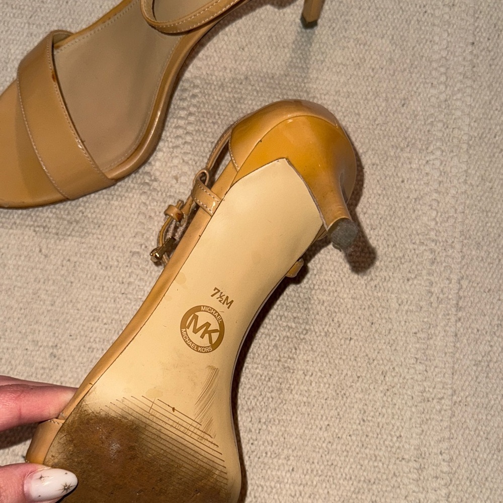 Michael Kors Camel Heeled Sandals - Picture 3 of 3